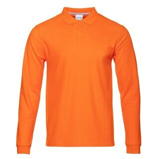 Рубашка Поло с длинным рукавом StanPromo оранжевая