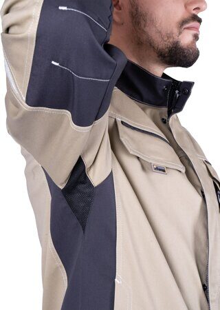 Куртка Турбо Safety бежевая с серым